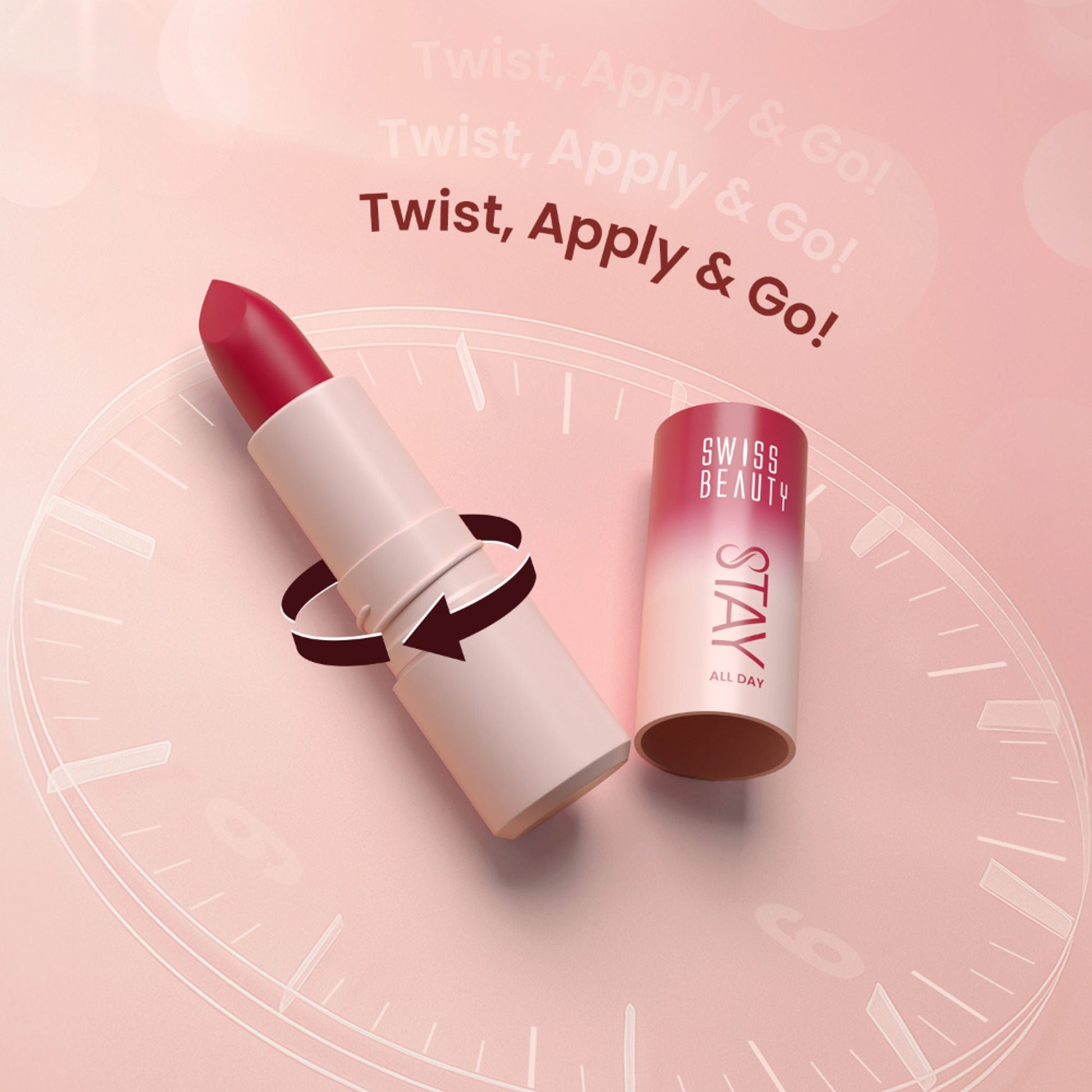 Swiss Beauty Stay All Day Lipstick - 03 Chirpy
