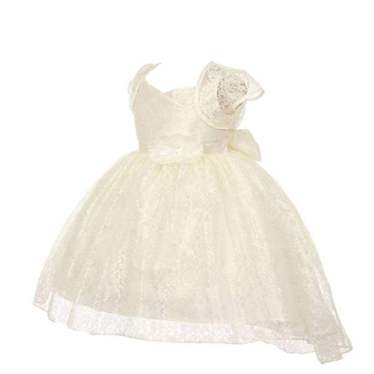 Asmaani Baby Girl's Off-White Colour Satin A-Line Maxi Full Length Dress (AS-DRESS_22160) - Grab2buy