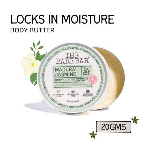 The Bare Bar Madurai Jasmine Body Butter - Floral Moisturizer For Smooth, Radiant Skin  Grab2Buy The Bare Bar Grab2Buy