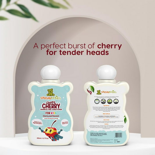 ShuShu Babies Cheeky Cherry Shampoo & Conditioner (under 4-12 Years) - Grab2buy
