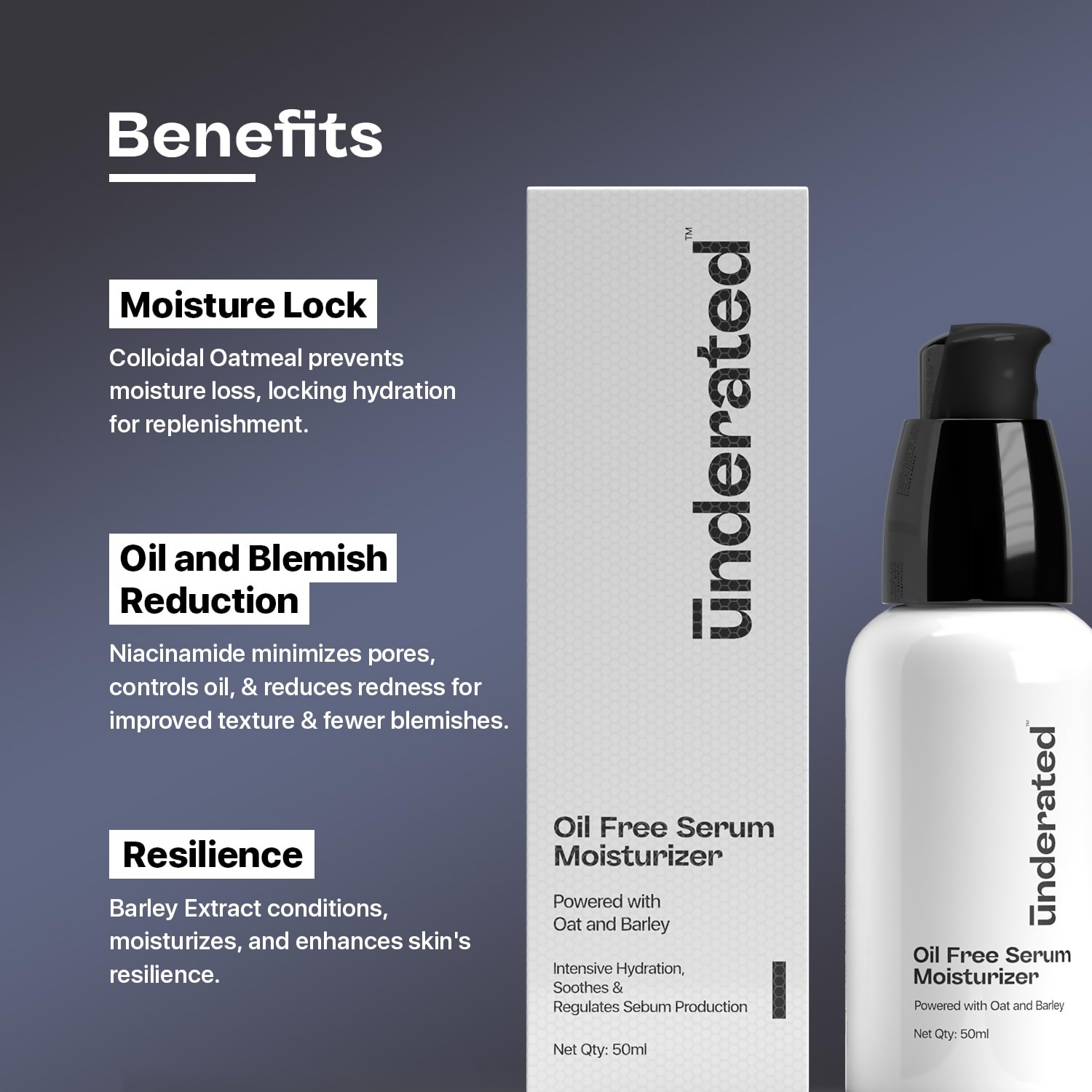 Underated Oil Free Serum Moisturiser  Grab2Buy Underated Grab2Buy