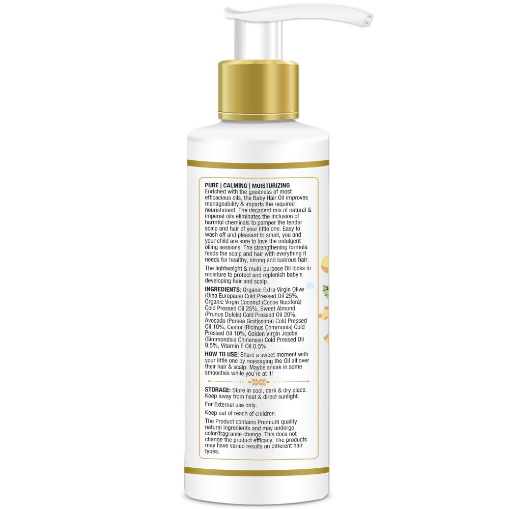 Mom & World Baby Hair Oil With Organic & Cold Pressed Natural Oil 