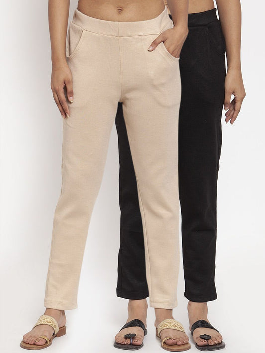 TAG 7 Women Pack of 2 Wool Blend Ankle-Length Leggings Pants