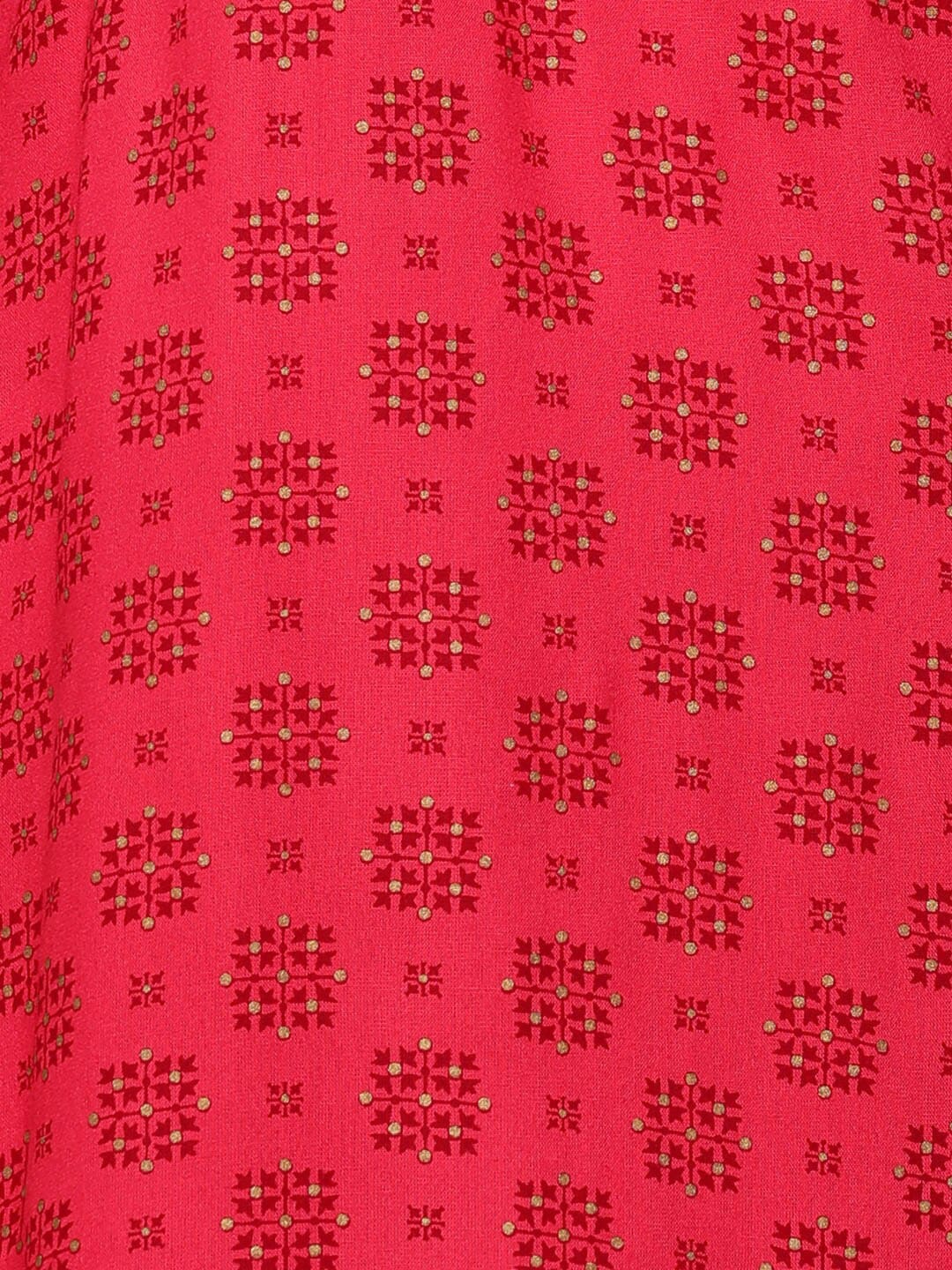 HERE&NOW Ethnic Motifs Printed Sequined Embroidered Straight Kurta