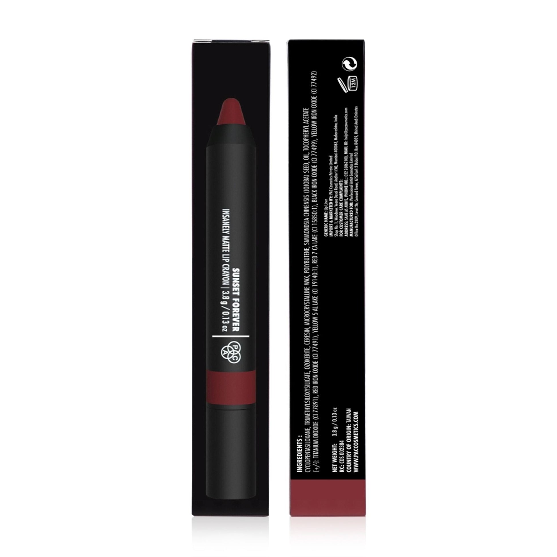 PAC Studio Insanely Matte Lip Crayon - Sunset Forever