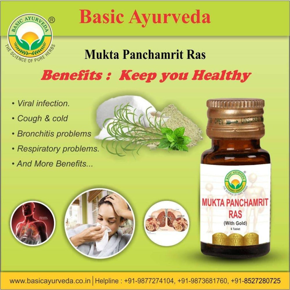 Basic Ayurveda Mukta Panchamrit Ras - Limited Time Offer Genie India
