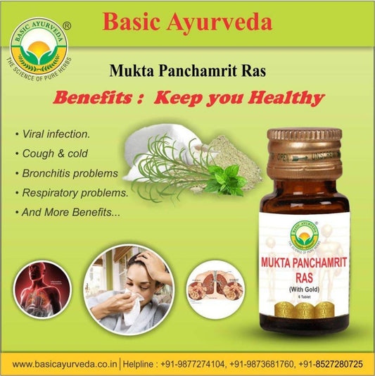 Basic Ayurveda Mukta Panchamrit Ras - Limited Time Offer Genie India