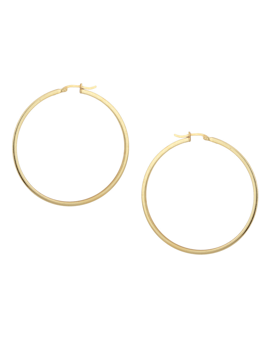 Gold-Polished Oval Shape Hoop Earrings For Women - Wahe Jewels Noz2Toz