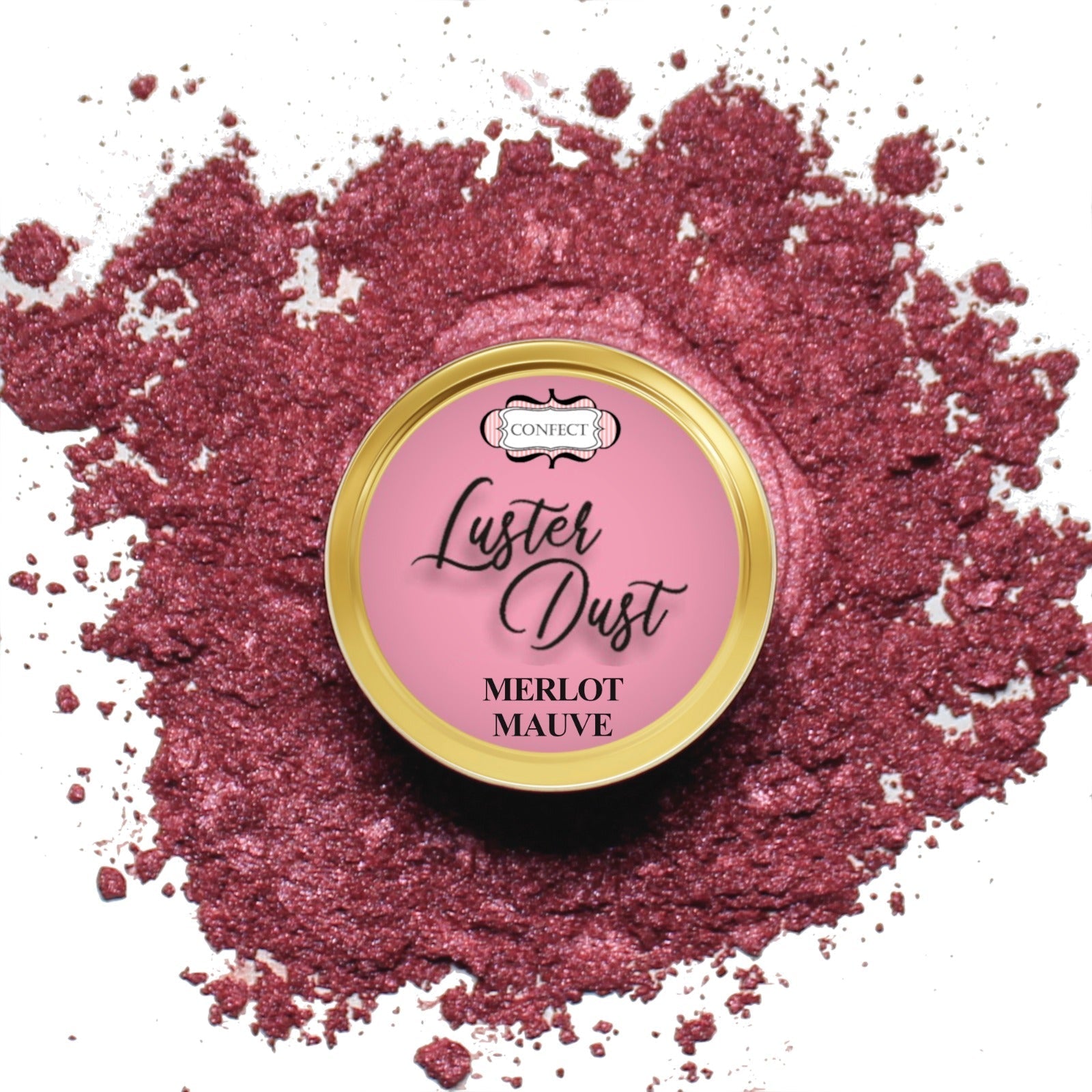 Confect Edible Luster Dust – Pack of 5 | Sangria Red, Mauve, Cherry Blossom, Two Tone, Wine Red |