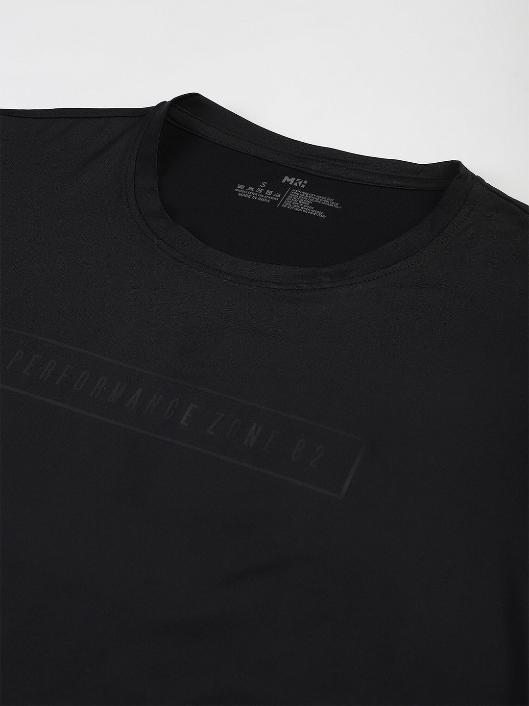 MKH Women Black Typography Dri-FIT Polyester Round Neck Sports T-shirt 