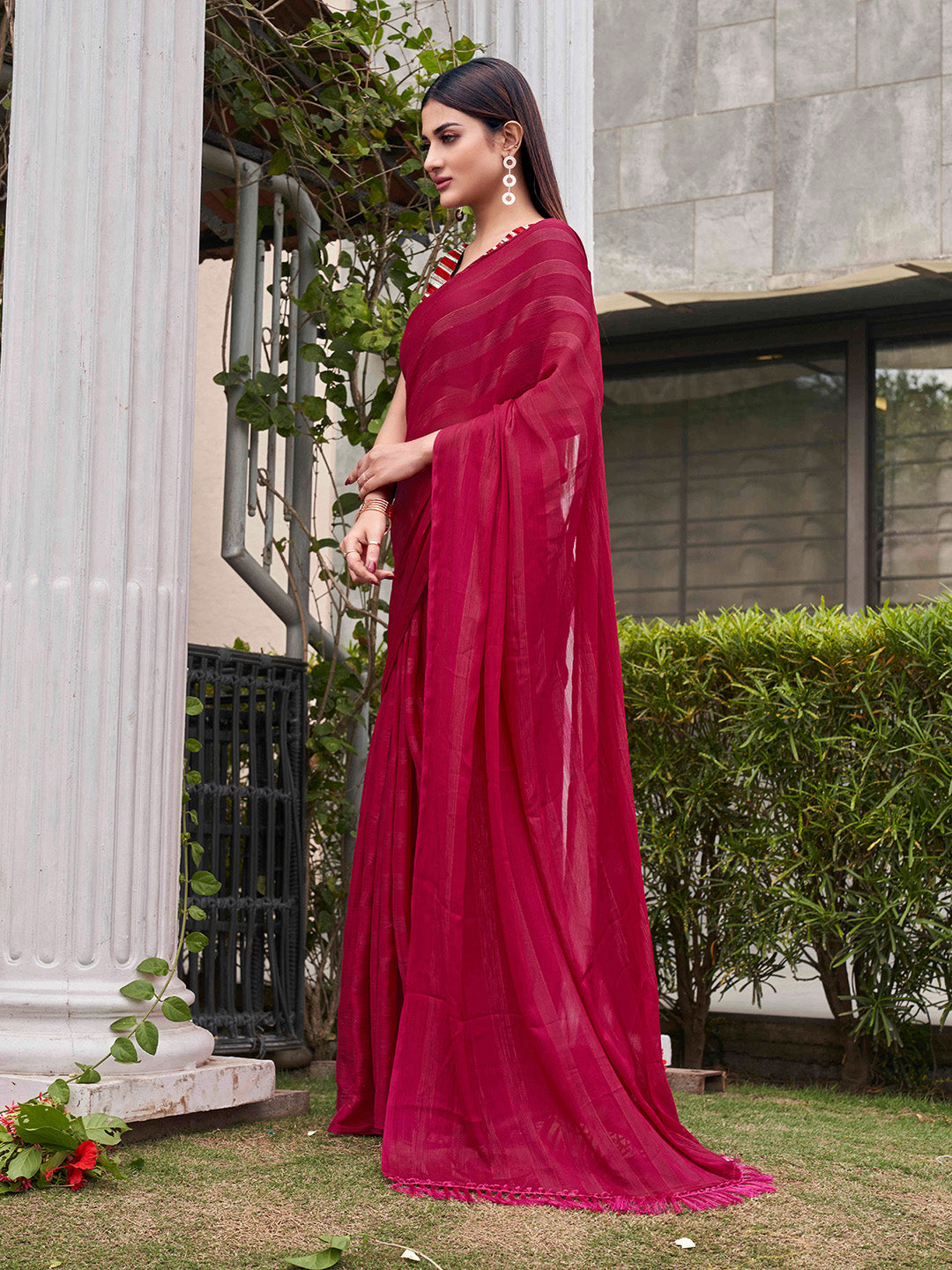 Tikhi Imli Striped Satin Ready to Wear Grab2Buy 