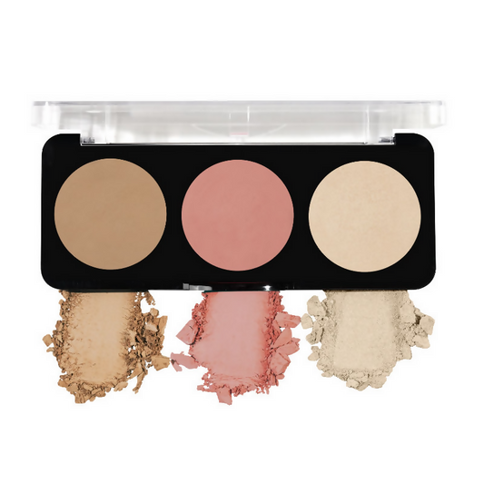 Swiss Beauty Cheek-A-Boo 3 In 1 Blusher Contour & Highlighter - 1 