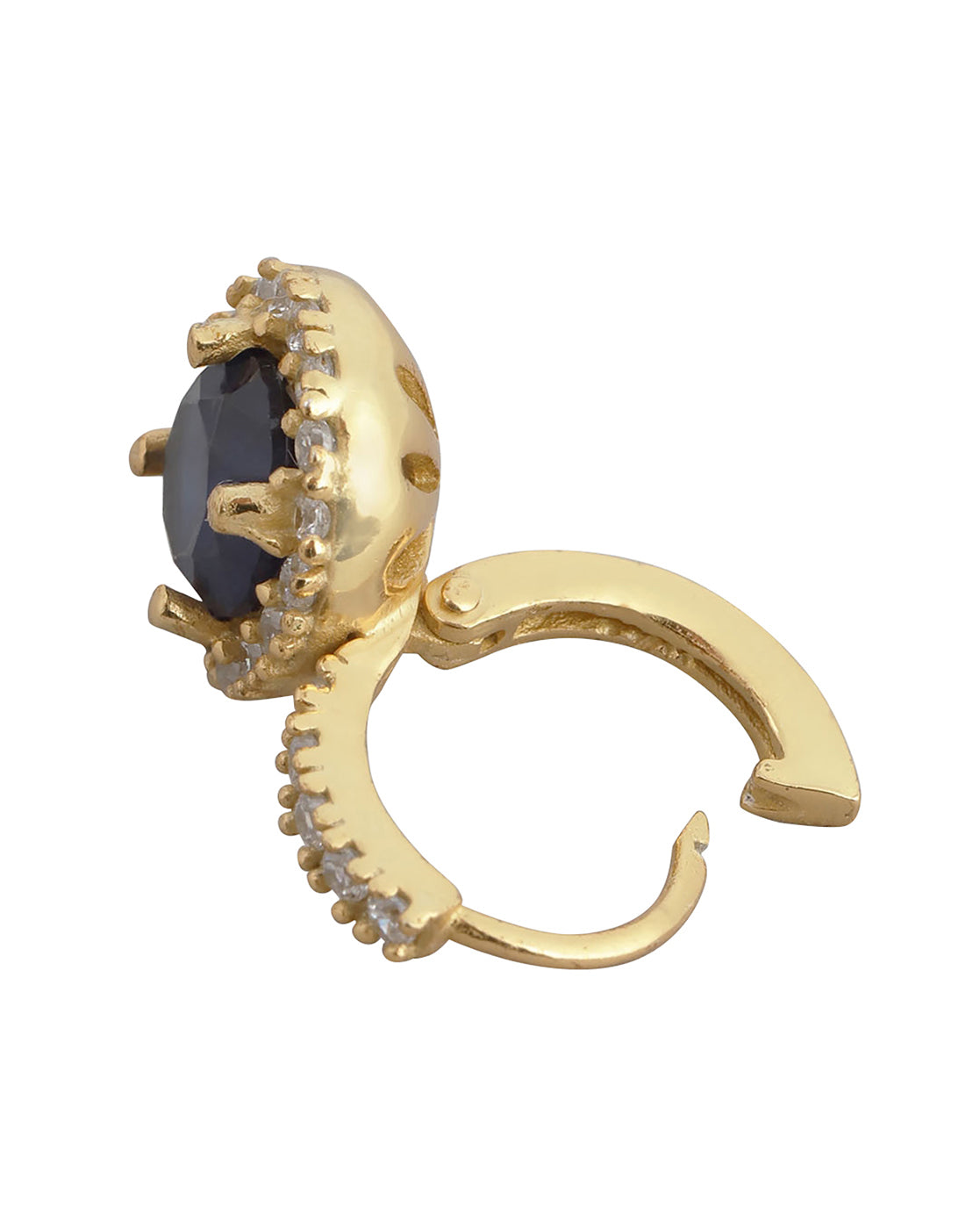 Silver & Gold-Polished Hoop Earring For Women - Wahe Jewels Noz2Toz