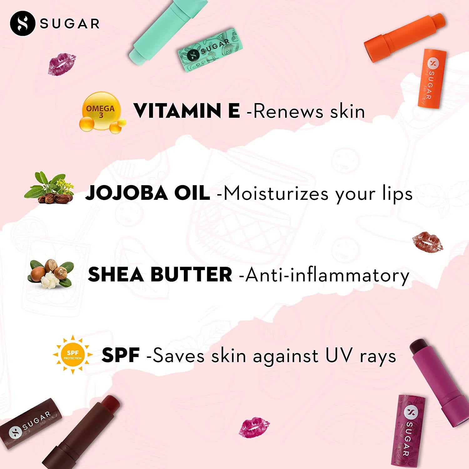 Sugar Cosmetics Tipsy Lip Balm - 02 Cosmopolitan - Grab2buy