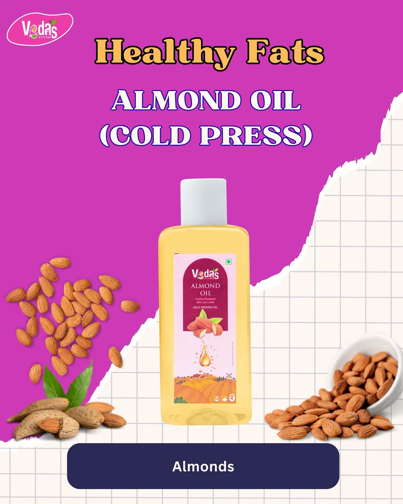 Vedas Kitchen Almond Oil  Grab2Buy Vedas Kitchen Grab2Buy