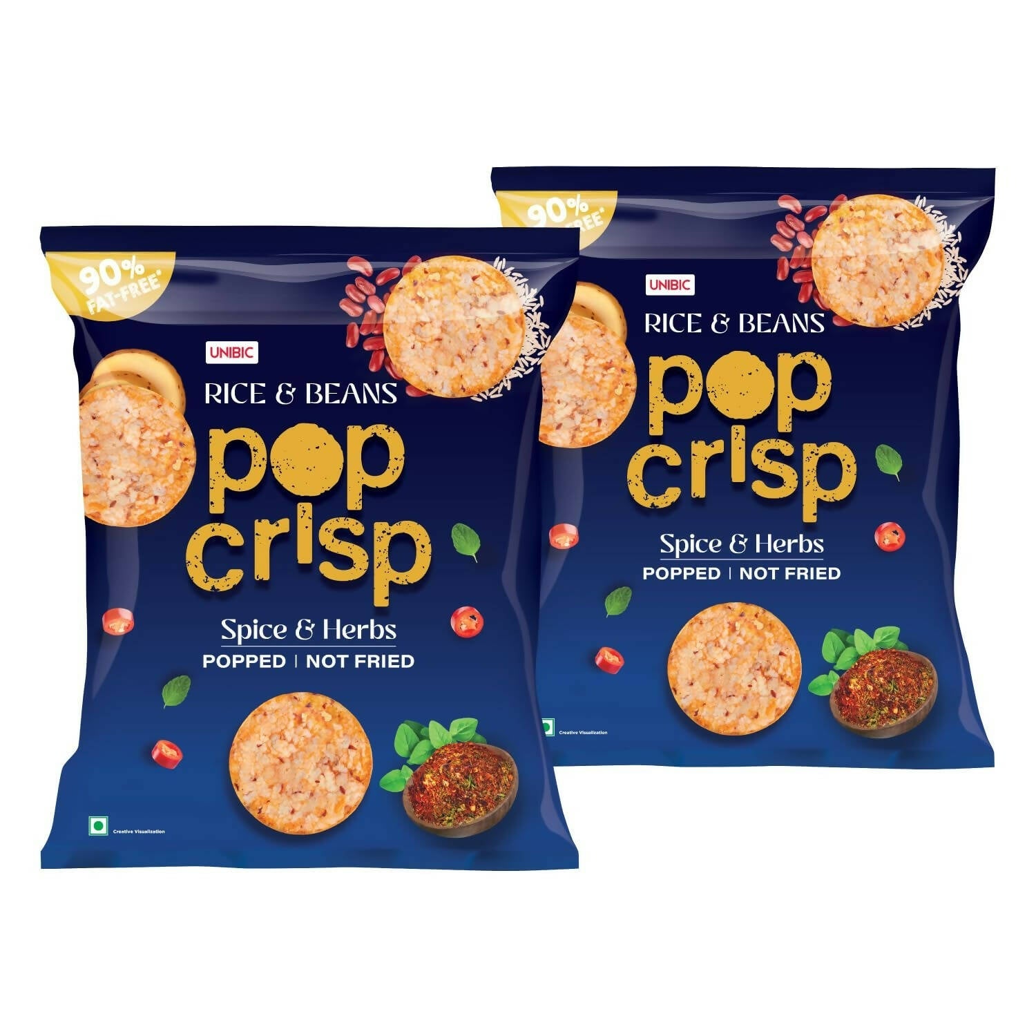 Unibic Pop Crisp Rice And Beans Popped Chips - Grab2buy