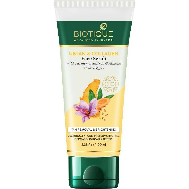 Biotique Advanced Ayurveda Ubtan & Collagen Face Scrub 