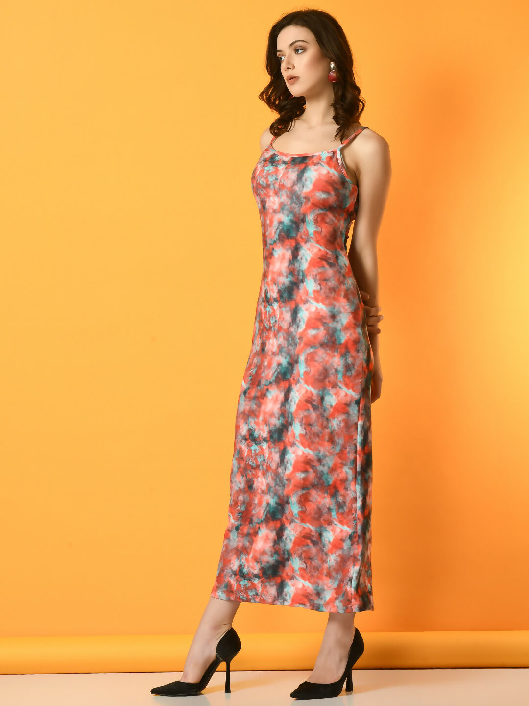Myshka Women's Multi Printed Party Dress
