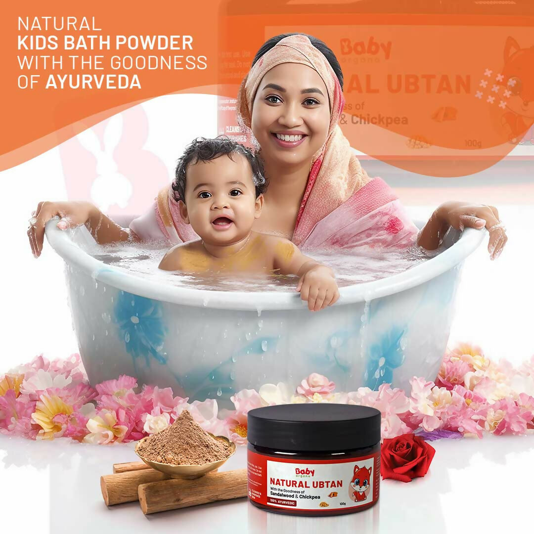 Babyorgano Natural Ubtan Face Pack, Skin Lightening and Tan Removal For Babies - Grab2buy