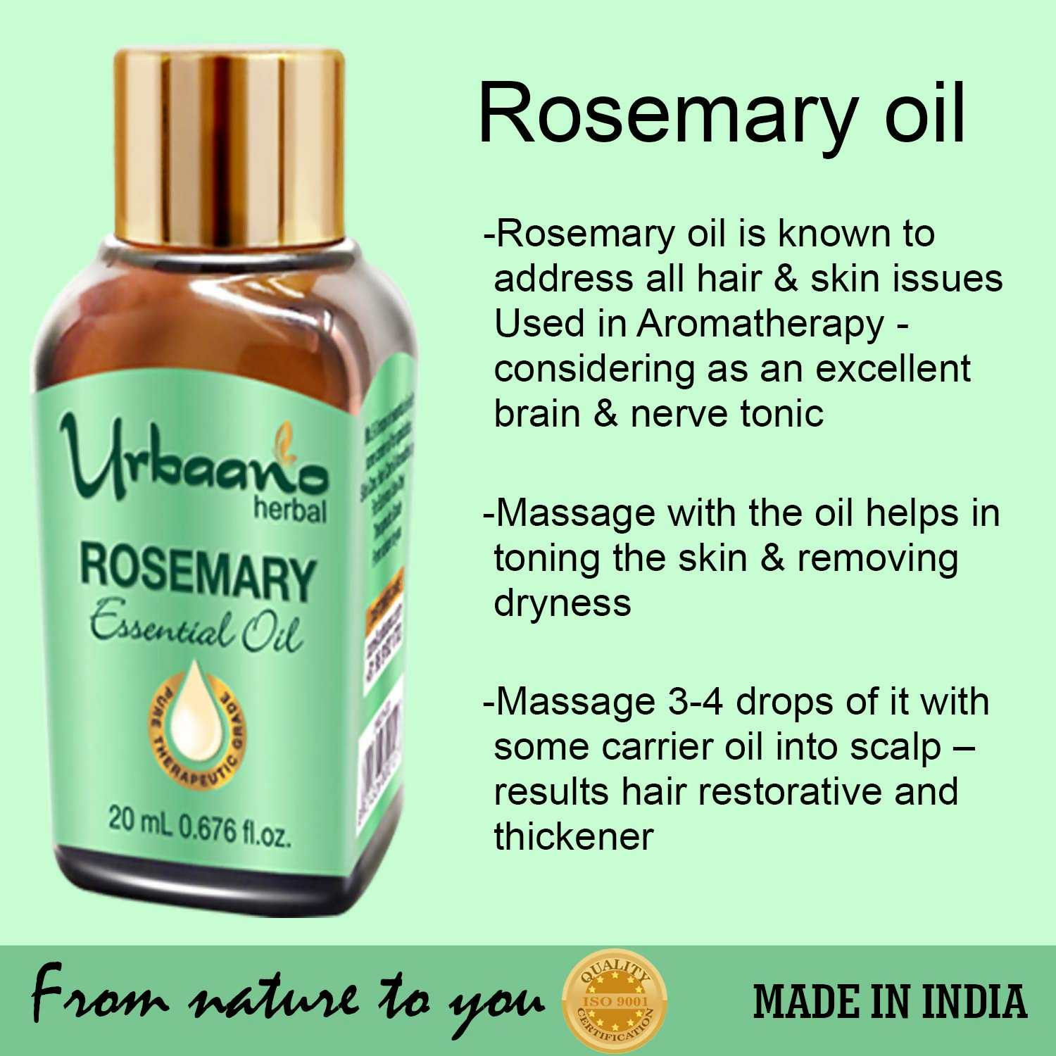 Urbaano Herbal Rosemary Essential Oil  Grab2Buy Urbaano Herbal Grab2Buy