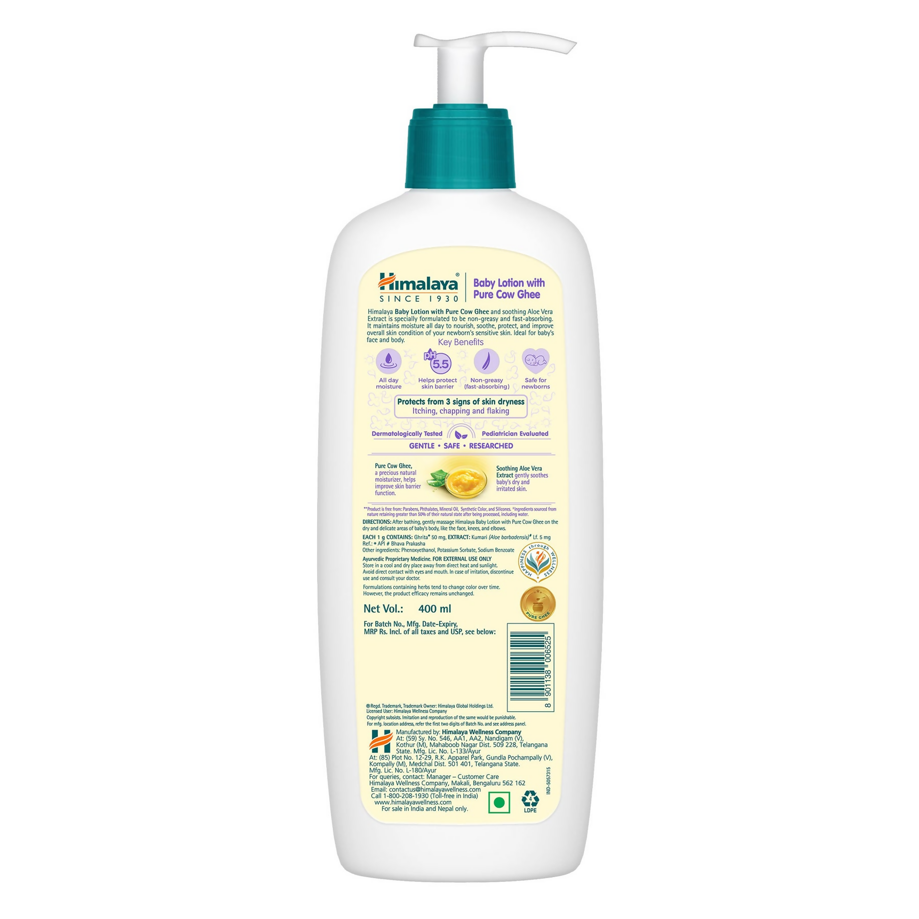 Himalaya Herbals Baby Lotion with Pure Cow Ghee 