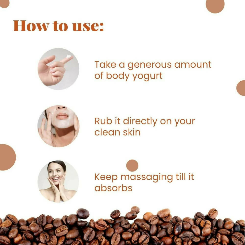 NutriGlow NATURAL'S Raw Irish Coffee Body Yogurt for Instant Hydration & Moisturization - Grab2buy