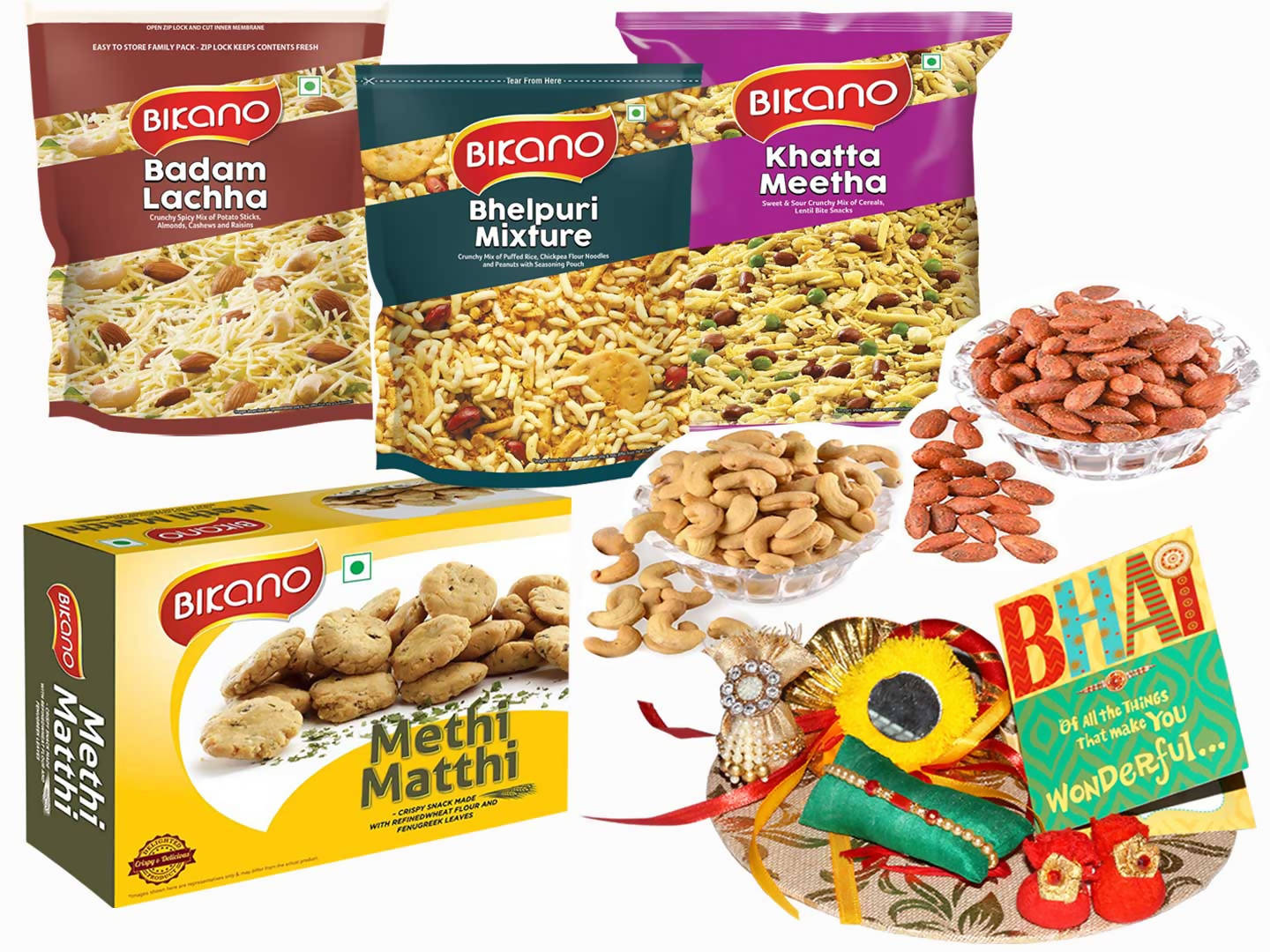 Bikano Favourites and Dryfruits Rakhi Gifts - Grab2buy
