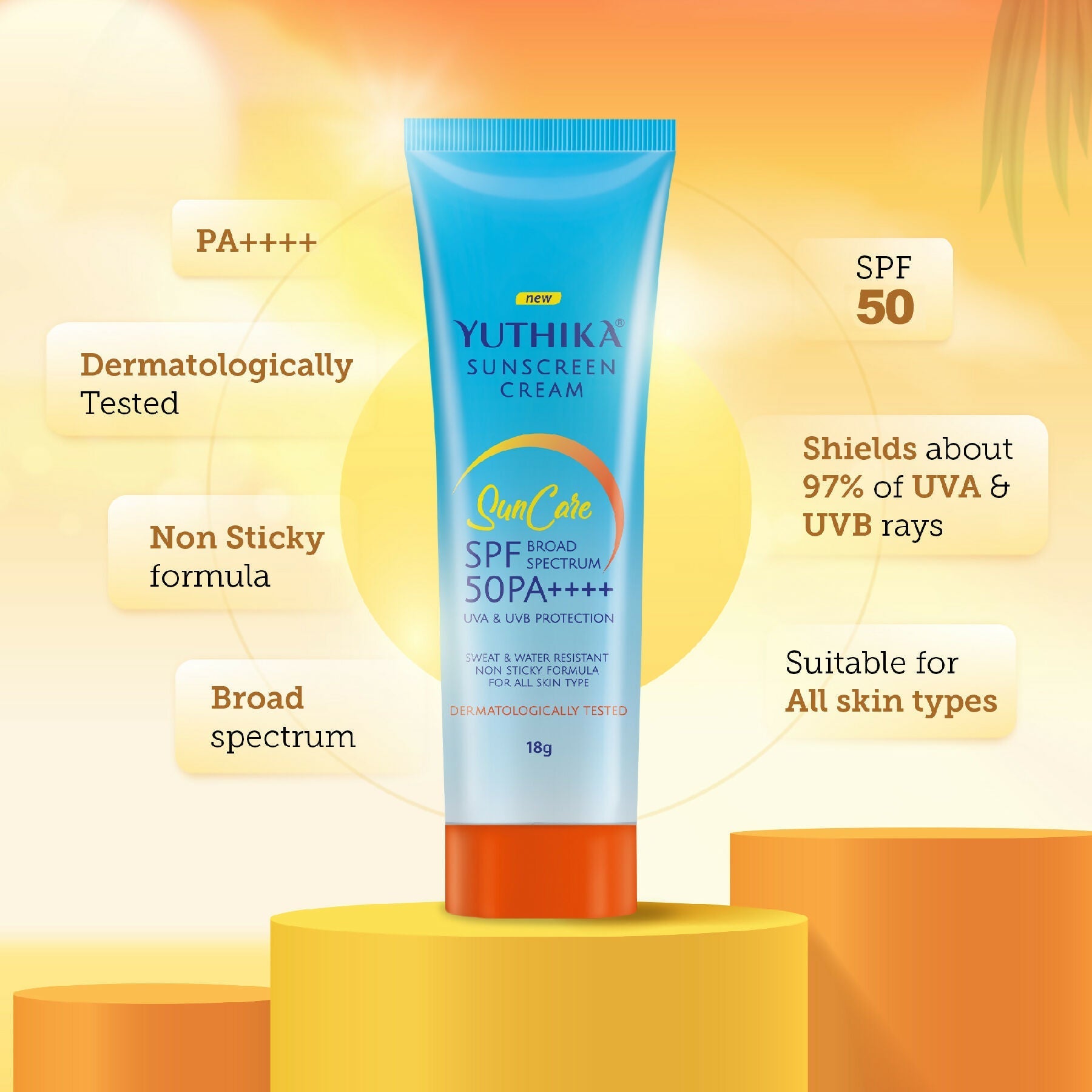 Yuthika Sunscreen Lotion SPF 50 PA+++(Pack of 3)  Grab2Buy Yuthika Grab2Buy