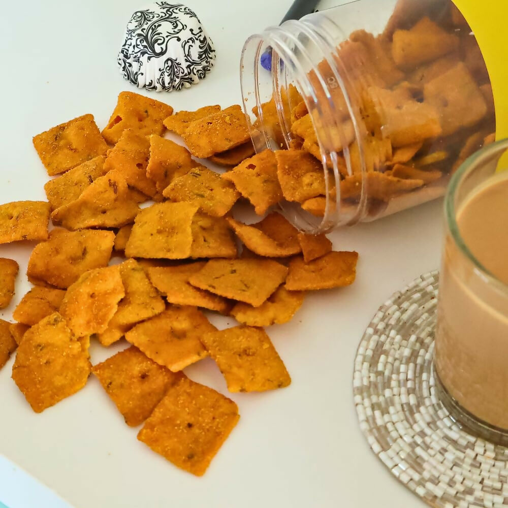 Healthy Master Baked Makai Masala Mathri Healthy Namkeen Snacks 