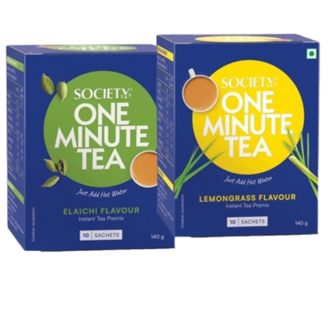 Society OMT Elaichi & OMT Lemongrass Flavour Tea Premix Combo 