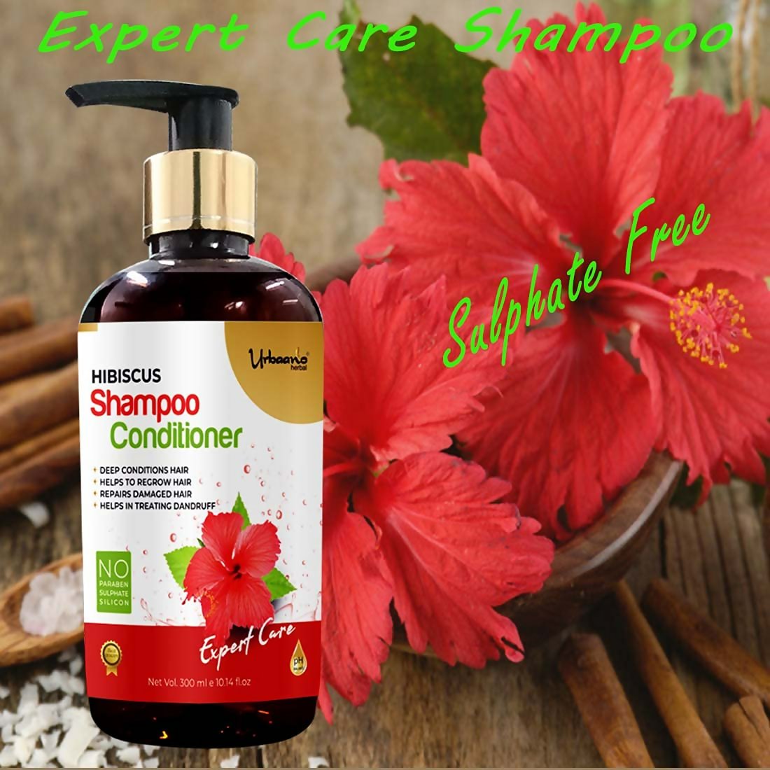 Urbaano Herbal Nourishing Onion Hair Oil & Anti Hairfall Hibiscus Shampoo  Grab2Buy Urbaano Herbal Grab2Buy