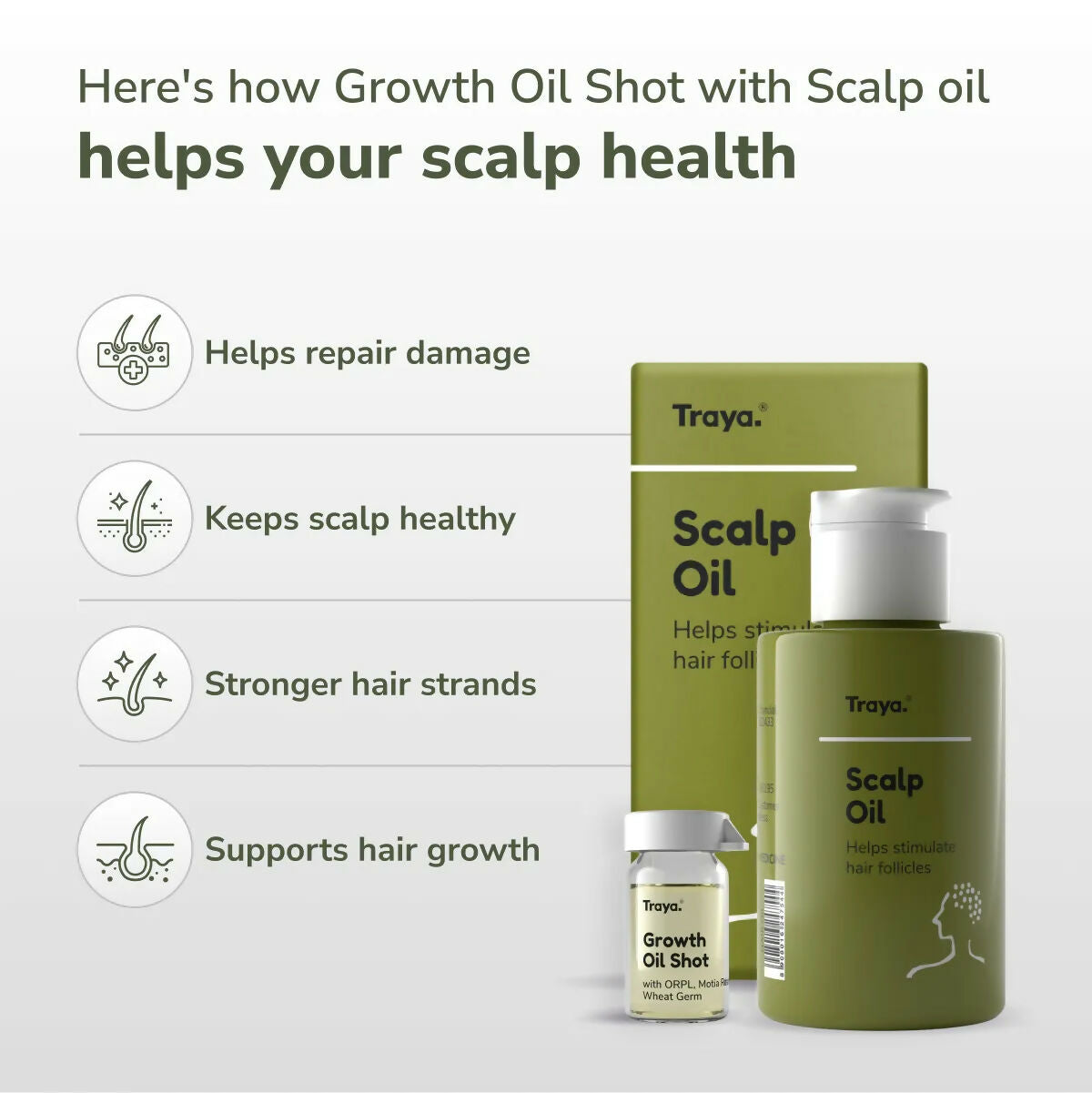 Traya Scalp Oil with Growth Oil Shot  Grab2Buy Traya Grab2Buy