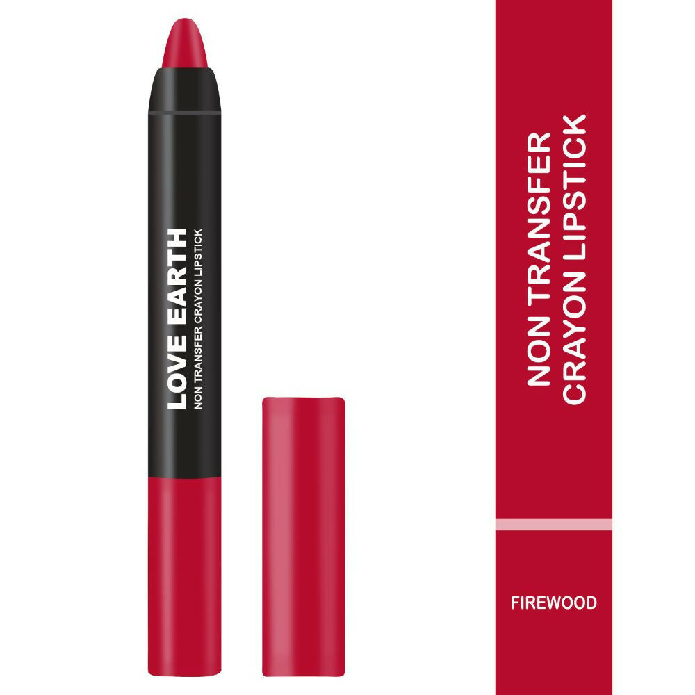 Love Earth Non Transfer Crayon Lipstick-Firewood 