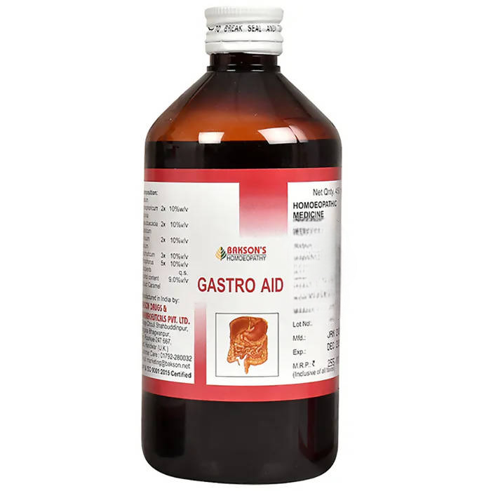 Bakson's Homeopathy Gastro Aid Syrup Sugar Free 