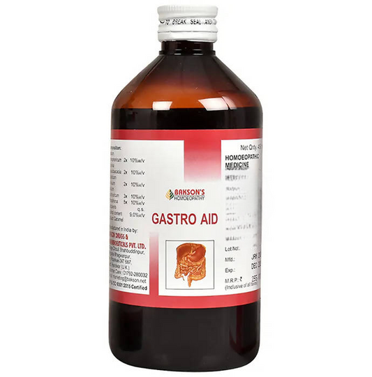 Bakson's Homeopathy Gastro Aid Syrup Sugar Free 