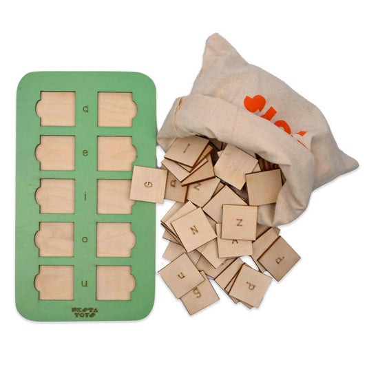 Nesta Toys CVC Board | 3 Letter Word Builder | Phonics Toy - Grab2buy