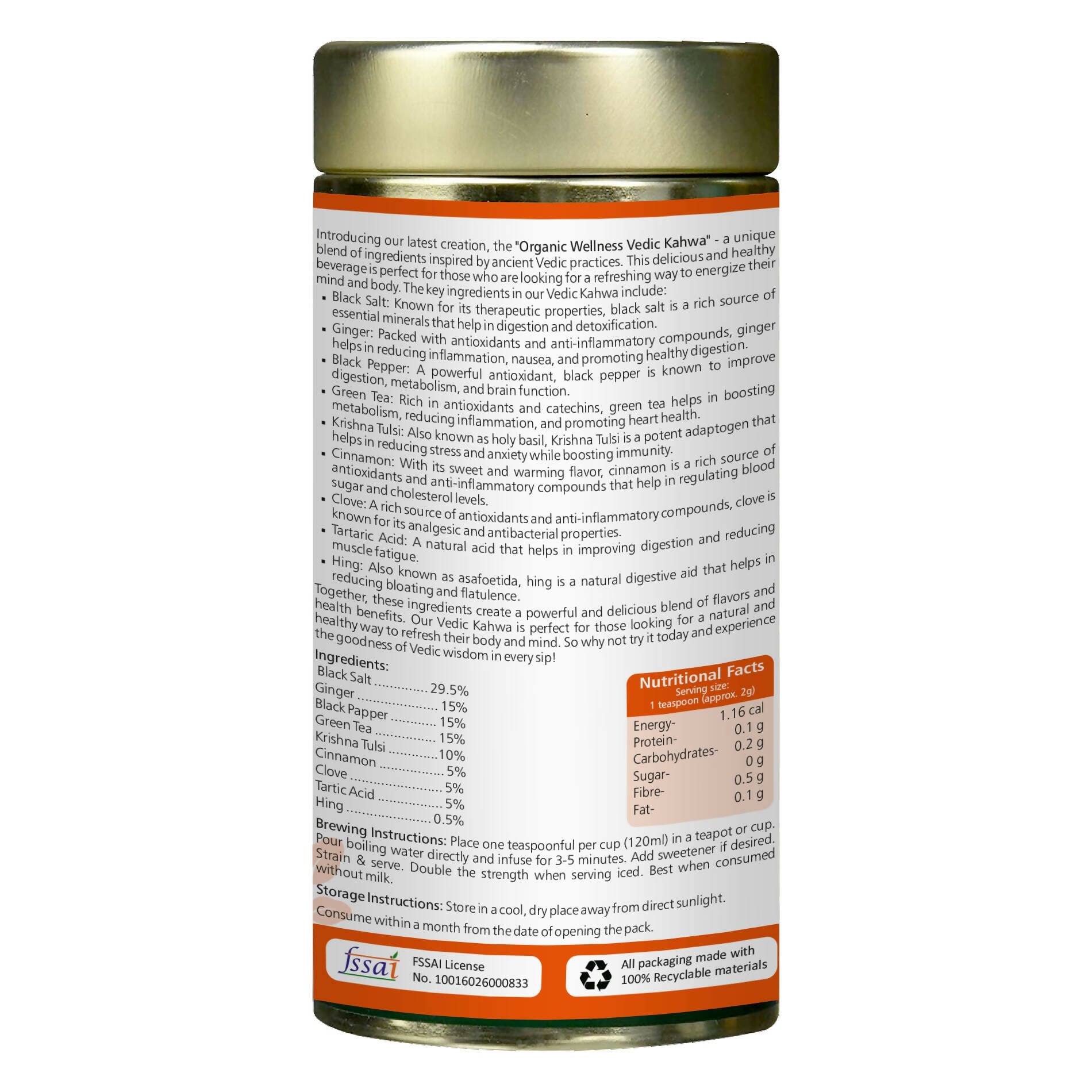 Organic Wellness Vedic Kahva Tea - Grab2buy