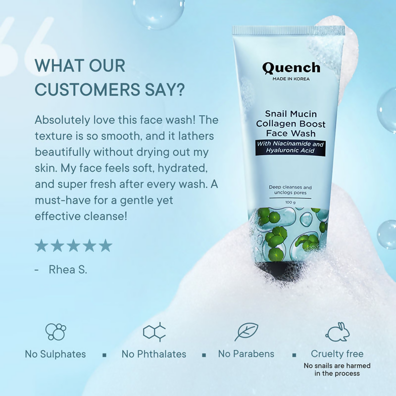 Quench nail Mucin Collagen Boost Face Wash 