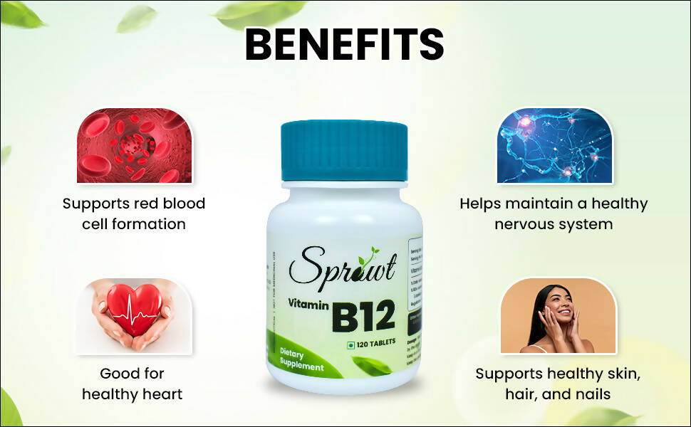 Sprowt Plant Based Vitamin B12 Tablets - Grab2buy
