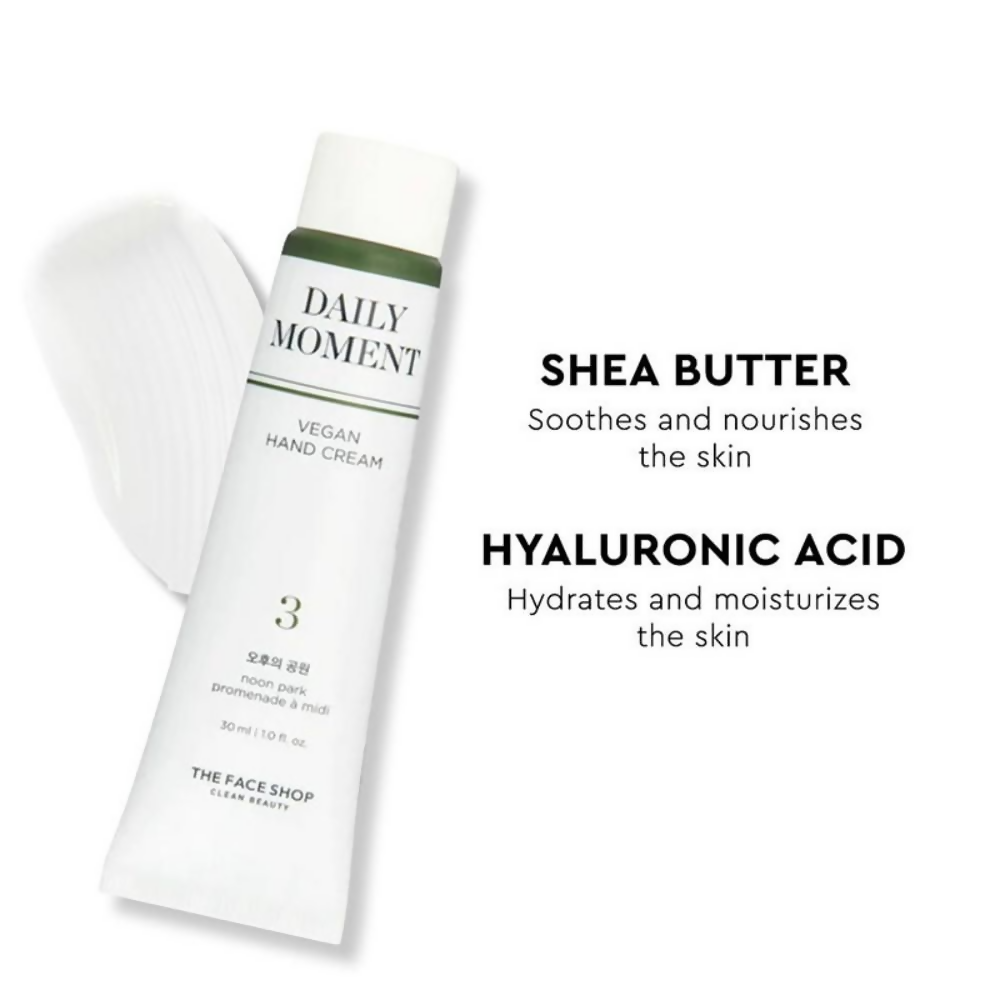 The Face Shop Non-Greasy Vegan Hand Cream - Noon Park With Hyaluronic Acid  Grab2Buy The Face Shop Grab2Buy