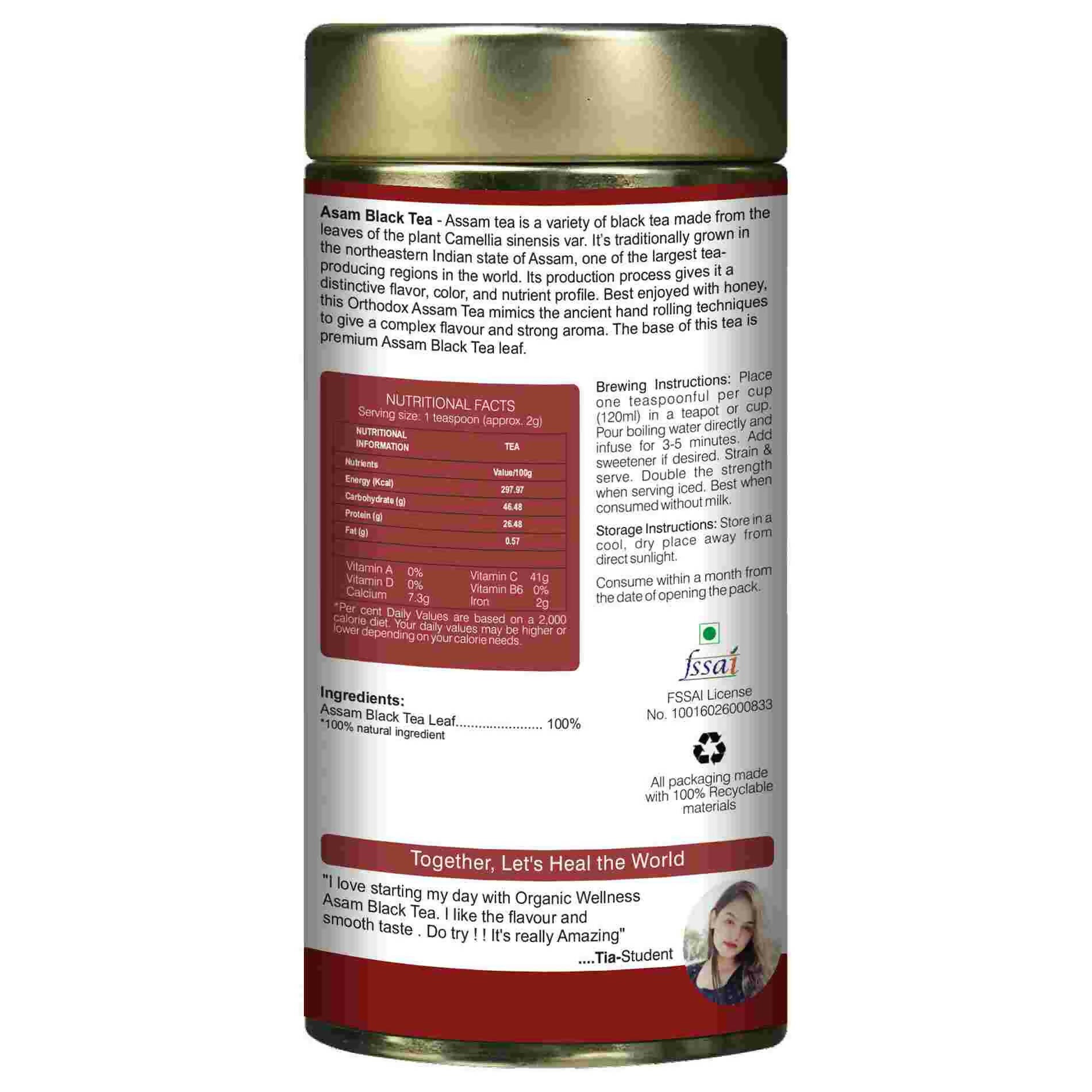 Organic Wellness Assam Black Tea - Grab2buy