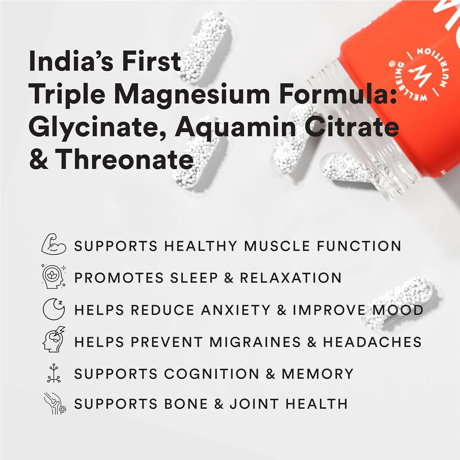 Wellbeing Nutrition Slow Triple Magnesium Complex Capsules - Grab2buy