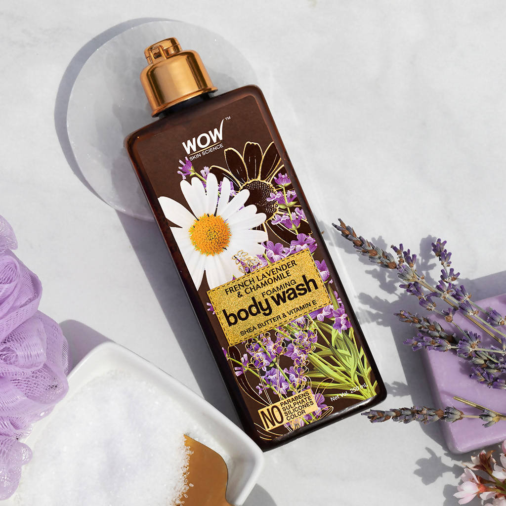 Wow Skin Science French Lavender & Chamomile Foaming Body Wash  Grab2Buy Wow Skin Science Grab2Buy