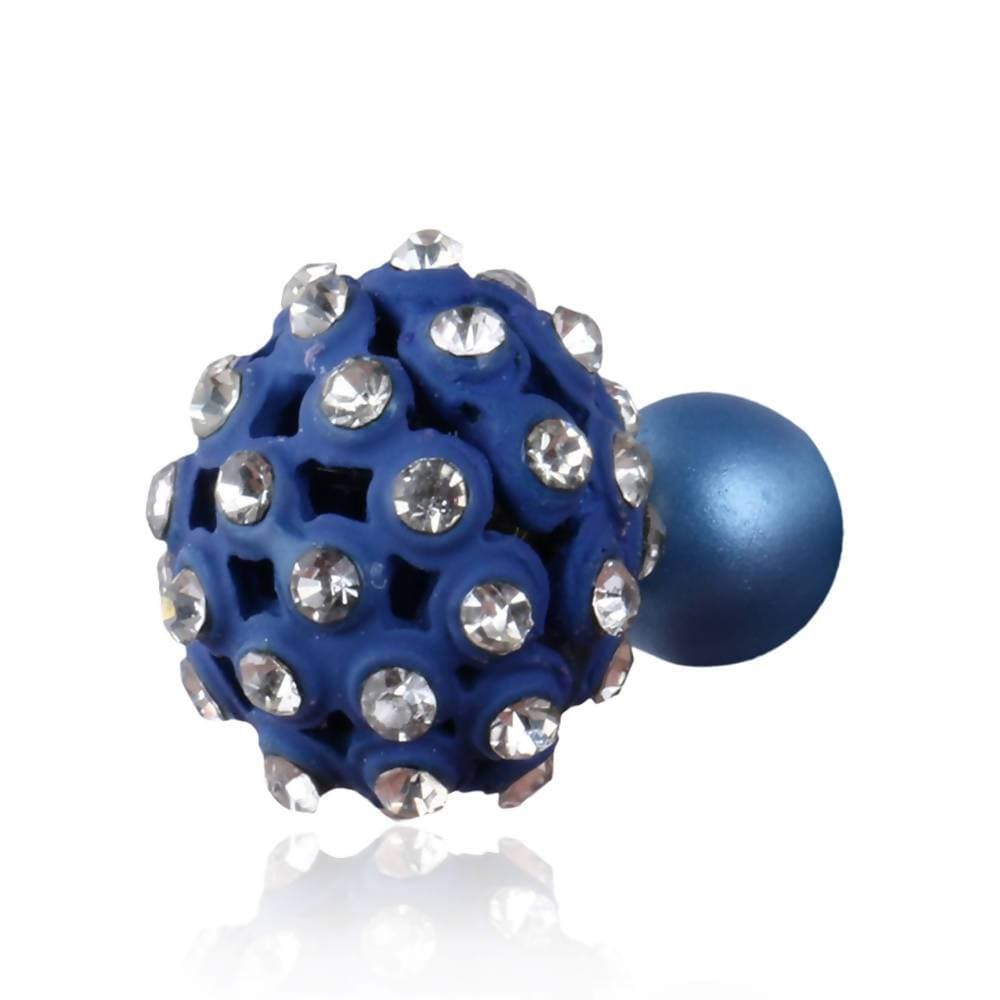 Trendoo Jewelry Gold Plated Stylish Fancy Blue Studs