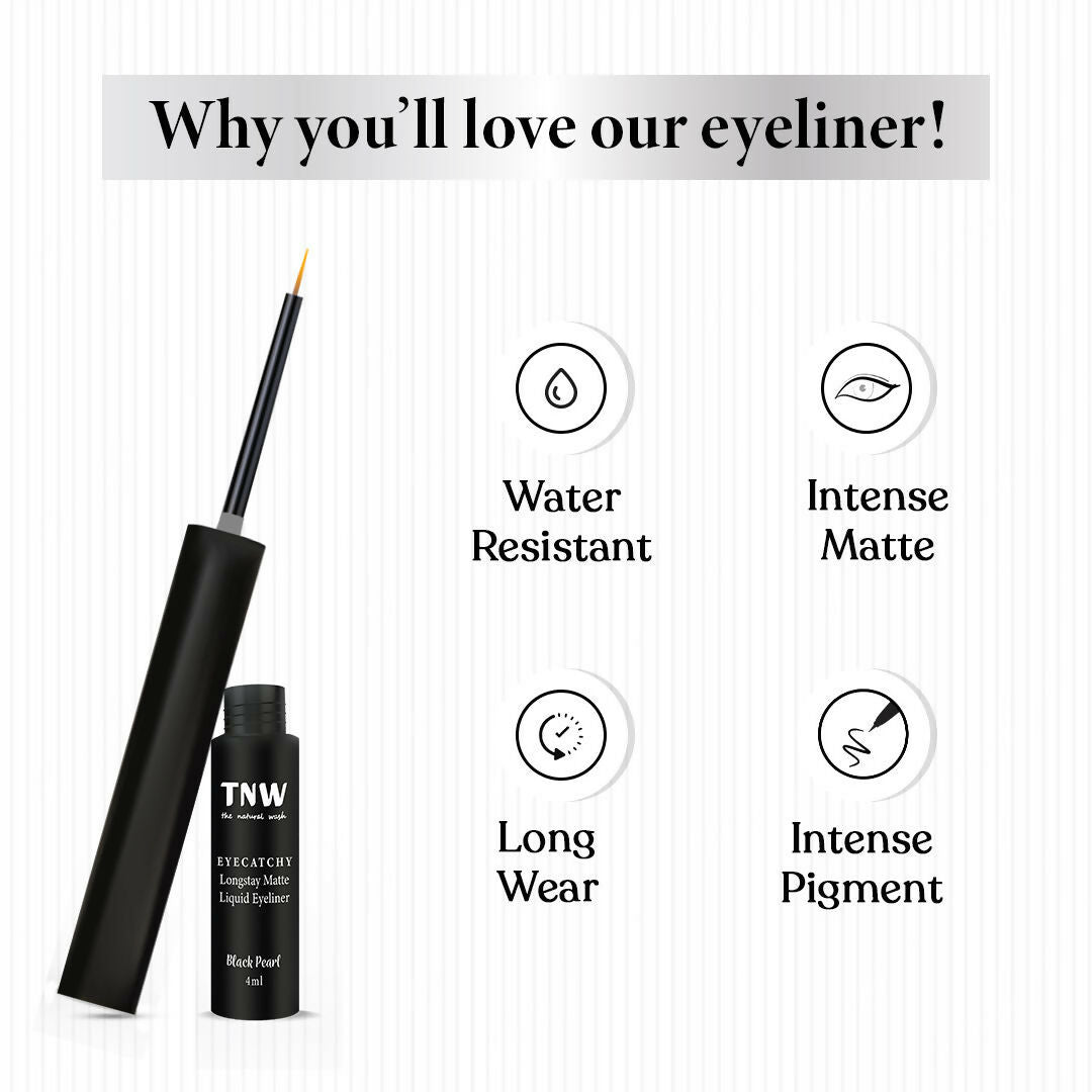 The Natural Wash Eyecatchy Longstay Matte Liquid Eyeliner - Black Pearl  Grab2Buy The Natural Wash Grab2Buy