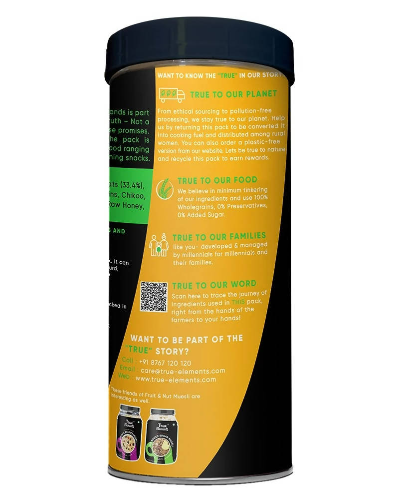 True Elements Fruit And Nut Muesli - Protein Rich 