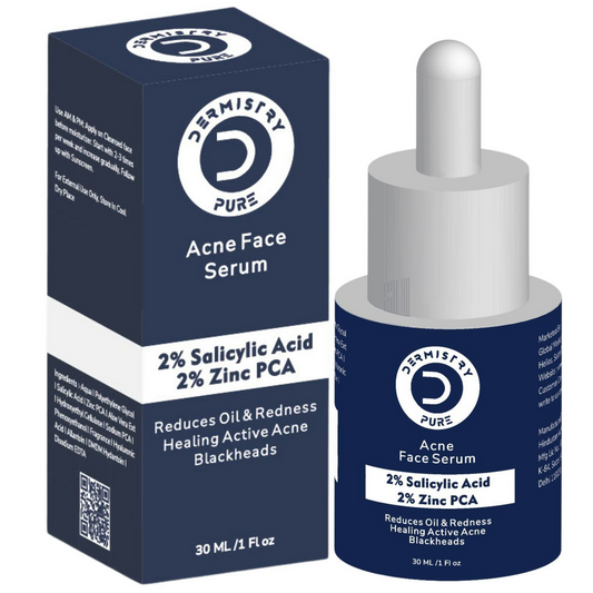 Dermistry 2% Salicylic Acid 2% Zinc Face Serum For Oily Acne Prone Skin Blackhead & Whiteheads Scars 