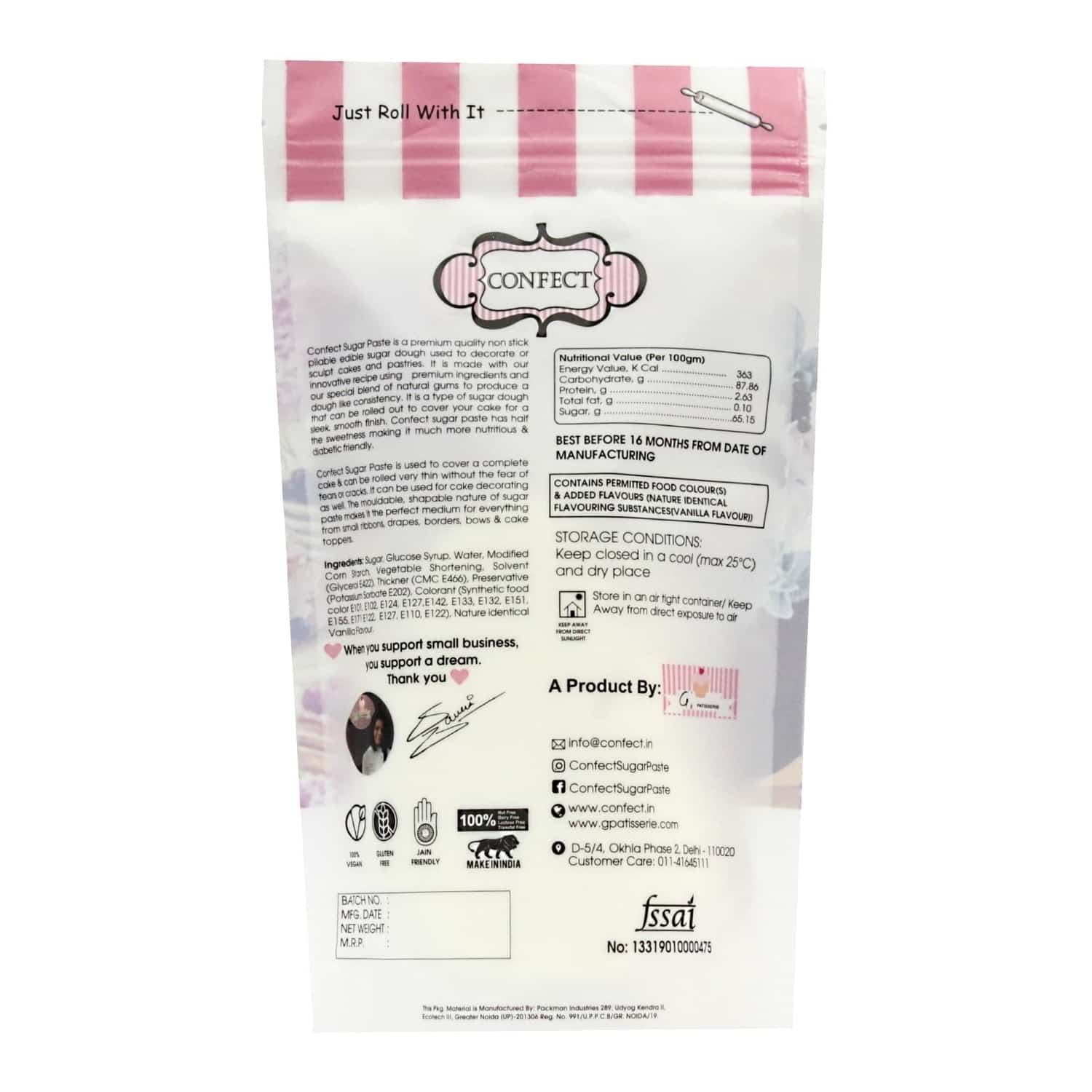 Confect White Fondant | Edible Nutritional Sugarpaste
