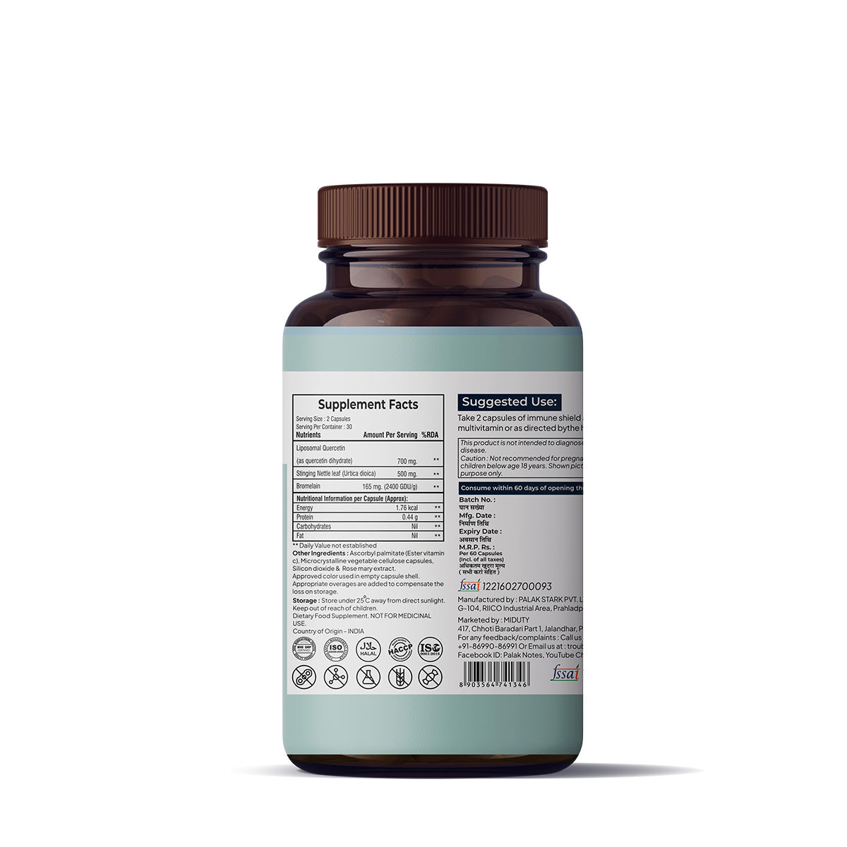 Miduty by Palak Notes Immune Shield Seasonal Allergies Capsules 