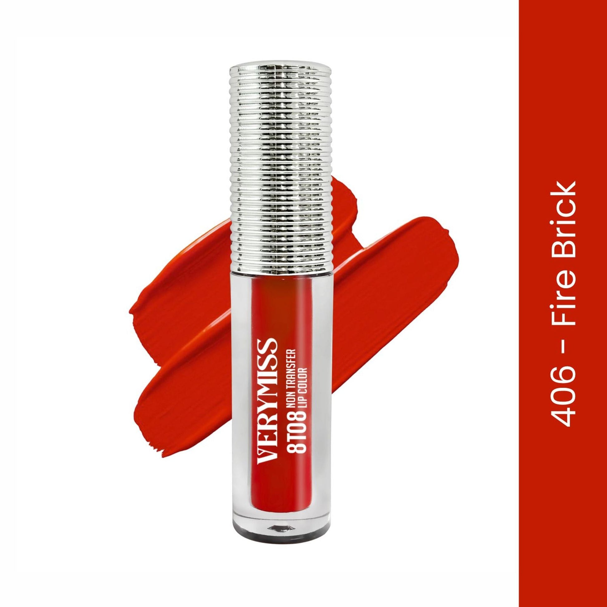VERYMISS 8 To 8 Non Transfer Lip Color - 406 Fire Brick  Grab2Buy VERYMISS Grab2Buy